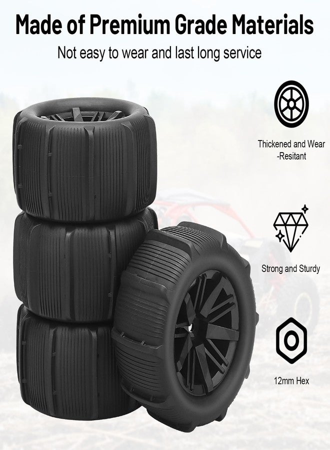 daitoku 1/16 RC Tires, daitoku RC Paddles Buggy Tires 12mm Hex Hub RC Car Beach Tires for SCY MJX HBX H16 16889 16890 16890A H16E H16BM H16GT H16DR HB17 144001 144002 124016 Master RC Car - Image 2